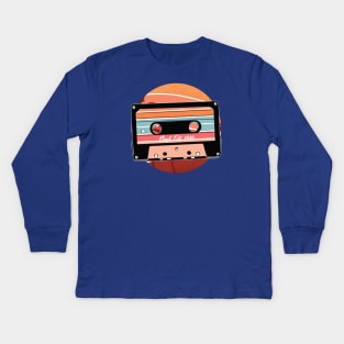 70S RETRO  vintage retro cassette Kids Long Sleeve T-Shirt